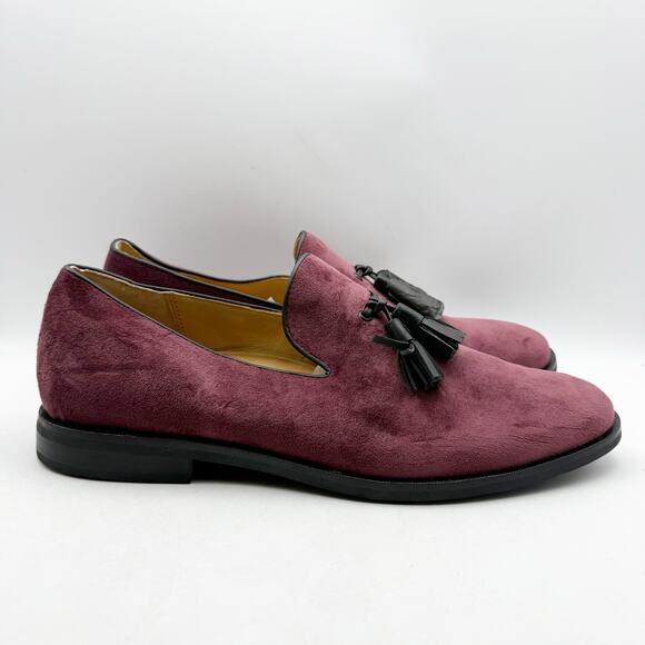 Sperry Mens Gold Exeter Tassel Loafers US 10 EU 43 Dark Red Burgundy Suede NWOB main image 11